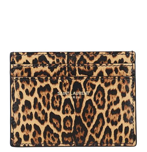 ysl cheetah card holder|YSL card holder.